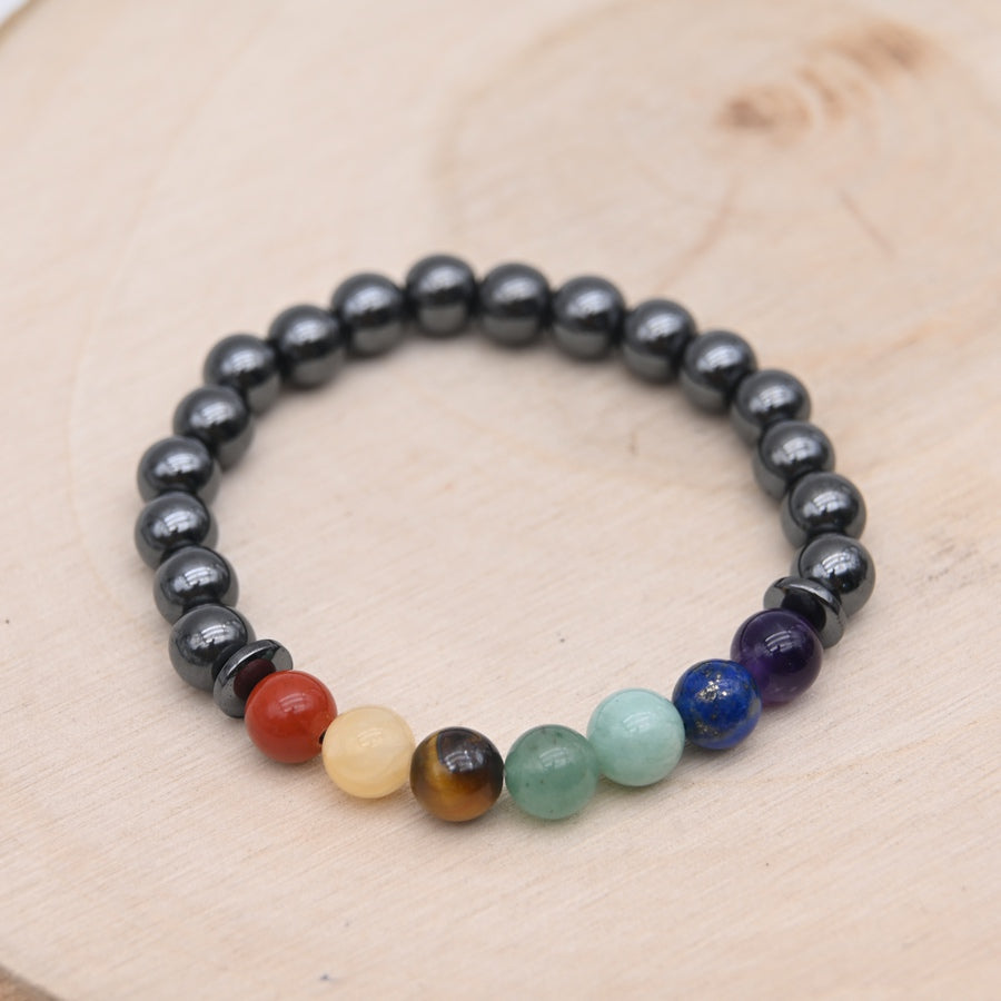 Bracelet Hématite 7 Chakras