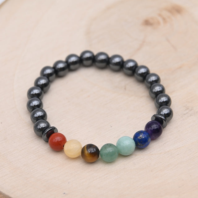 Bracelet Hématite 7 Chakras