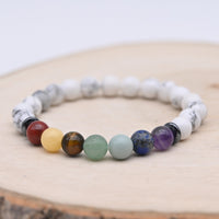 Bracelet Howlite 7 Chakras