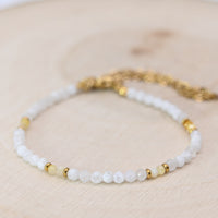 Bracelet Facetté Nacre & Pierre de Lune