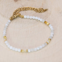 Bracelet Facetté Nacre & Pierre de Lune