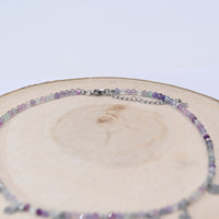 Collier Facetté Fluorite Multicolore