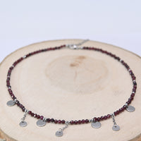 Collier Facetté Grenat