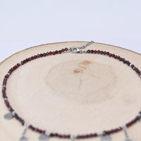 Collier Facetté Grenat