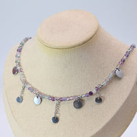 Collier Facetté Fluorite Multicolore