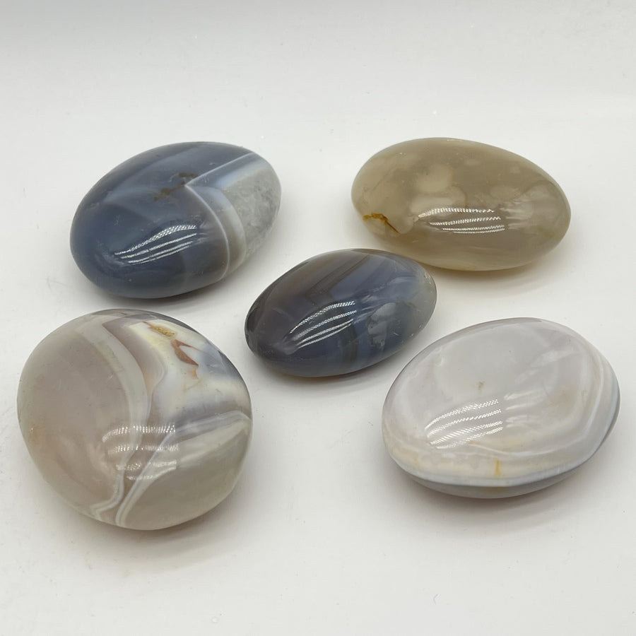 Galet "Ancrage Apaisant" en Agate du Botswana