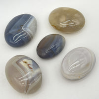 Galet "Ancrage Apaisant" en Agate du Botswana