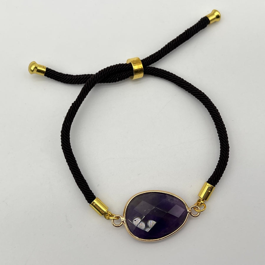 Bracelet Améthyste "Bonté" - Style Facetté - Déstockage