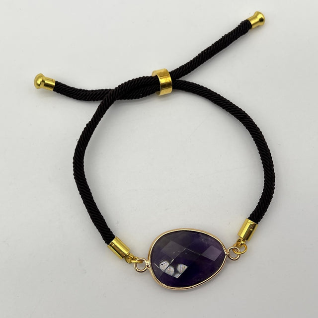 Bracelet Améthyste "Bonté" - Style Facetté - Déstockage