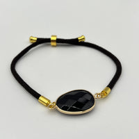 Bracelet Obsidienne "Armure" - Style Facetté - Déstockage