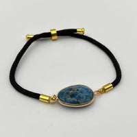 Bracelet Apatite Bleue "Volonté" - Style Facetté - Déstockage