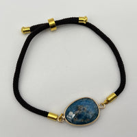 Bracelet Apatite Bleue "Volonté" - Style Facetté - Déstockage