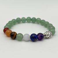 Bracelet 7 Chakras Aventurine Verte - Déstockage