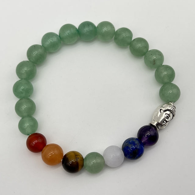 Bracelet 7 Chakras Aventurine Verte - Déstockage