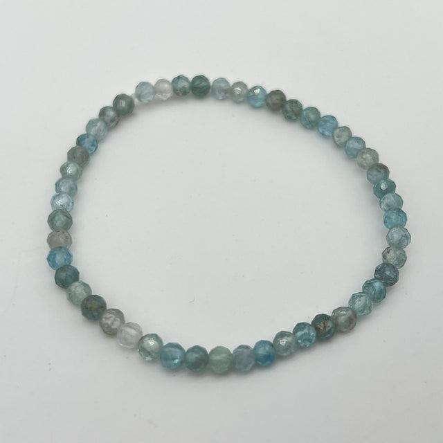 Bracelet Facetté Apatite Bleue Claire "Volonté" - Déstockage