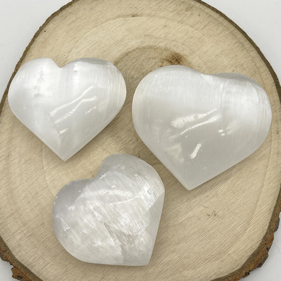 Coeur en Sélénite "Purification et Harmonie" - Déstockage