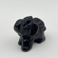 Petit Elephant en Obsidienne "Armure" - Déstockage