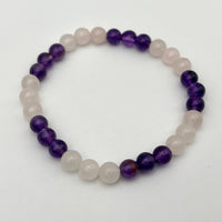 Bracelet Améthyste & Quartz Rose "Douceur" - Déstockage