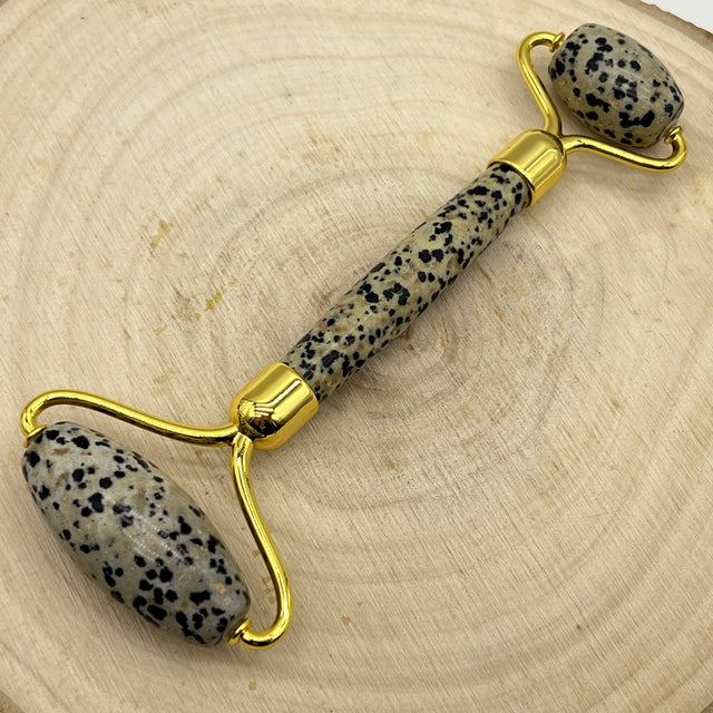 Rouleau de massage en Jaspe Dalmatien - Déstockage